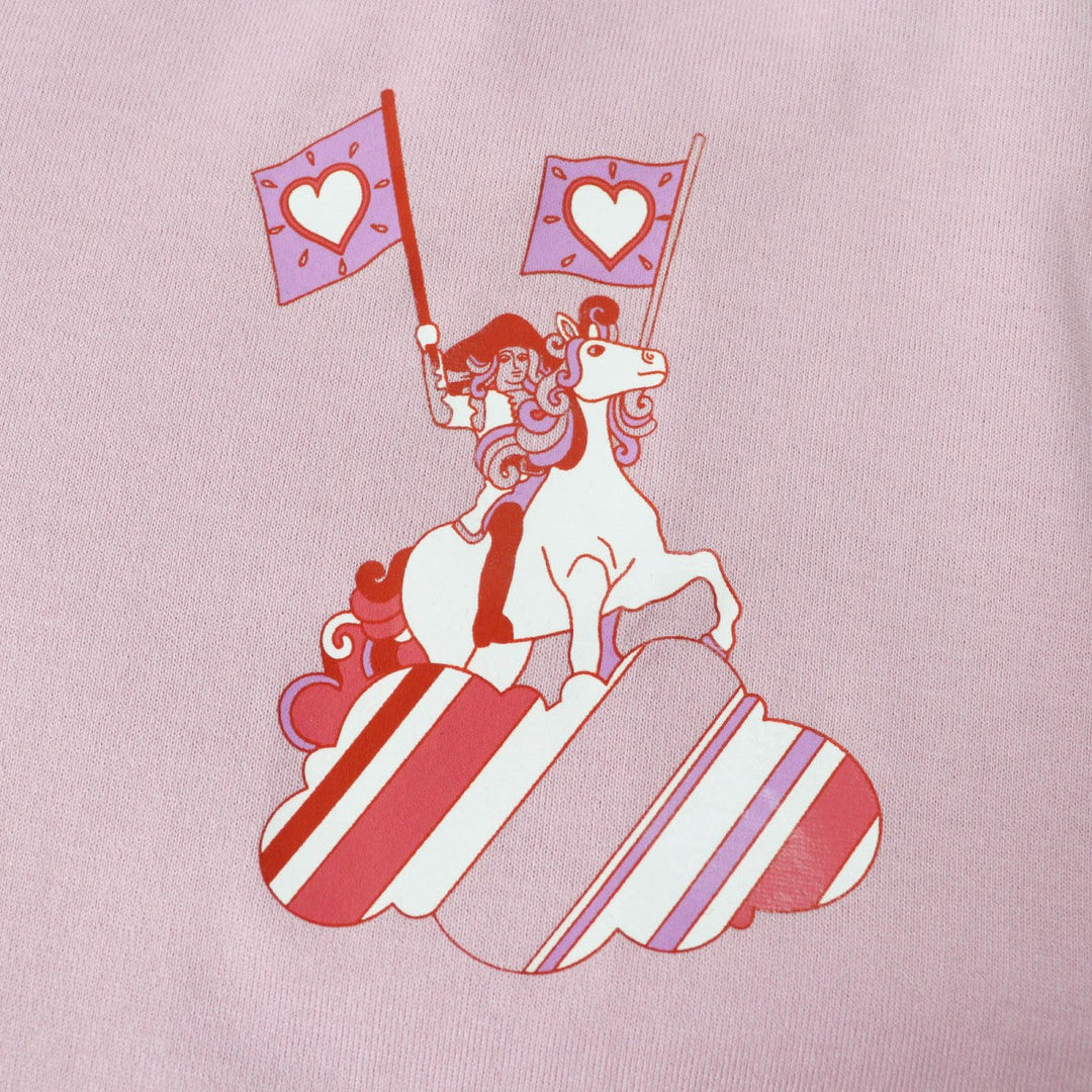 HERMES Short sleeve T-shirt 2E4602DU Main: 100% cotton Dusty Pink Cartouche Micro T-shirt Women 36 Used Authentic