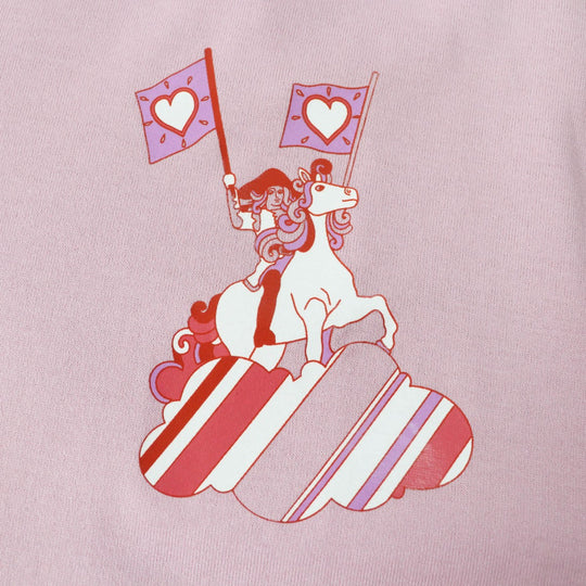 HERMES Short sleeve T-shirt 2E4602DU Main: 100% cotton Dusty Pink Cartouche Micro T-shirt Women 36 Used Authentic