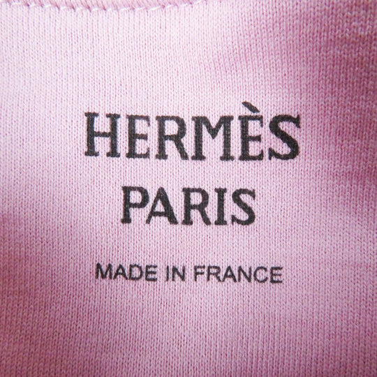 HERMES Short sleeve T-shirt 2E4602DU Main: 100% cotton Dusty Pink Cartouche Micro T-shirt Women 36 Used Authentic