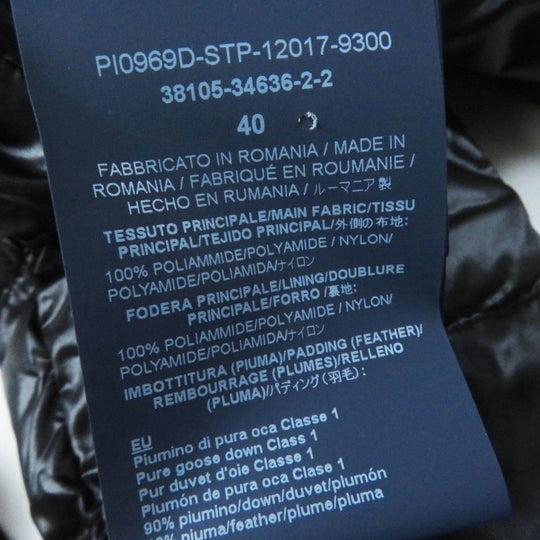 Herno Down jacket PI0969D Outer: 90% polyester, Outer: 10% polyurethane, Outer: 100% nylon, Filling: 90% down, Filling: 10% feather black Women 40 Used Authentic