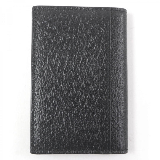 GUCCI Card Case 735000 Main: Leather black mens Used Authentic