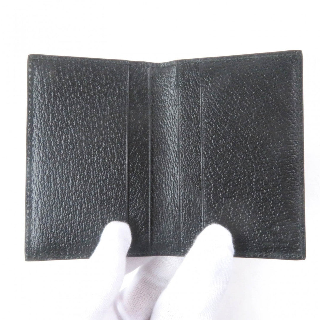 GUCCI Card Case 735000 Main: Leather black mens Used Authentic