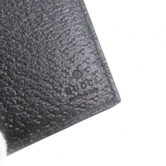 GUCCI Card Case 735000 Main: Leather black mens Used Authentic