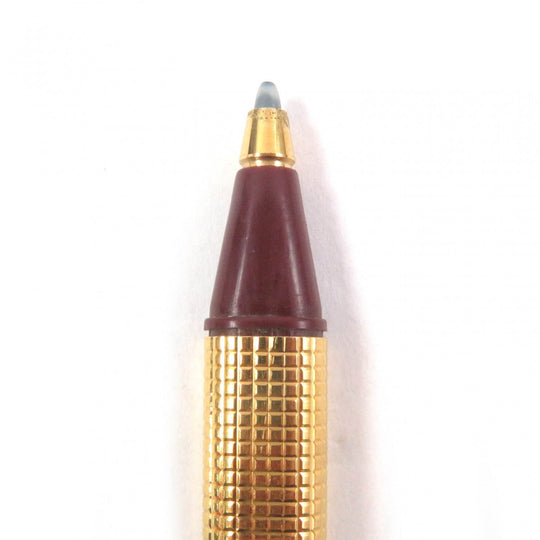 CARTIER Ballpoint pen Plated Gold gold Trinity stripe pattern logo mens(Unisex) Used Authentic