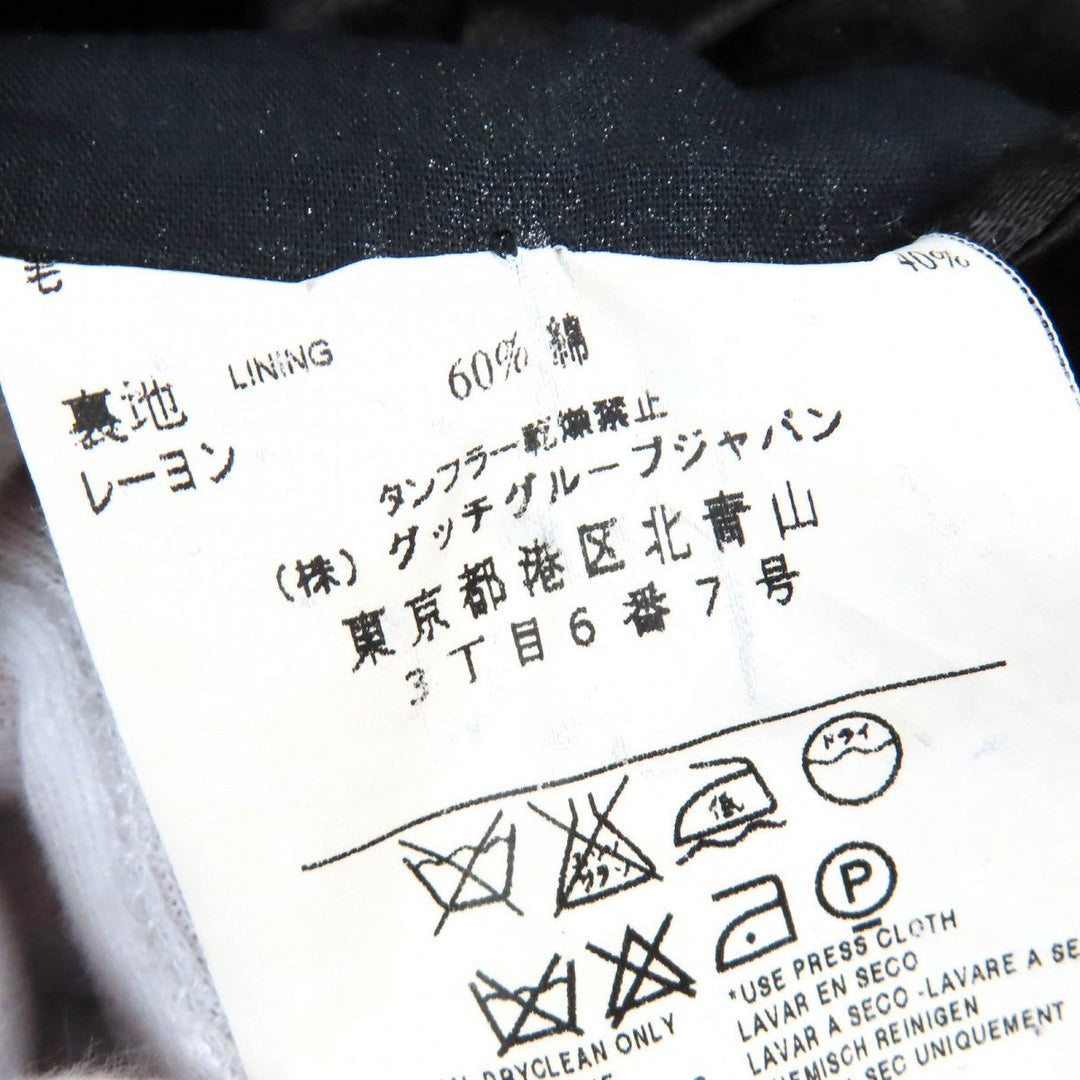 GUCCI Chester coat Outer: 100% wool, Lining: 60% rayon, Lining: 40% cotton black mens 50 Used Authentic