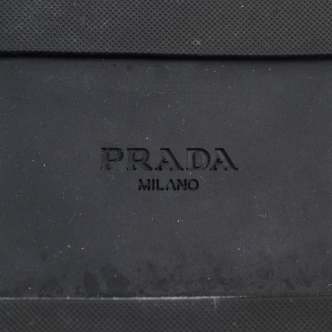 PRADA Sandals 2X3121 Main: Leather black mens 9.5 Used Authentic
