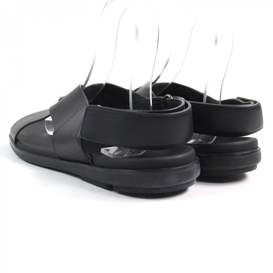 PRADA Sandals 2X3121 Main: Leather black mens 9.5 Used Authentic