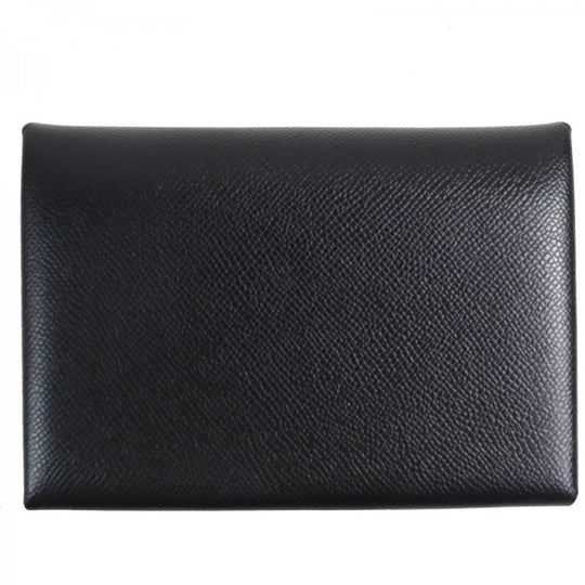 HERMES Coin case Main: Madame Veau black Calvi duo mens(Unisex) Used Authentic
