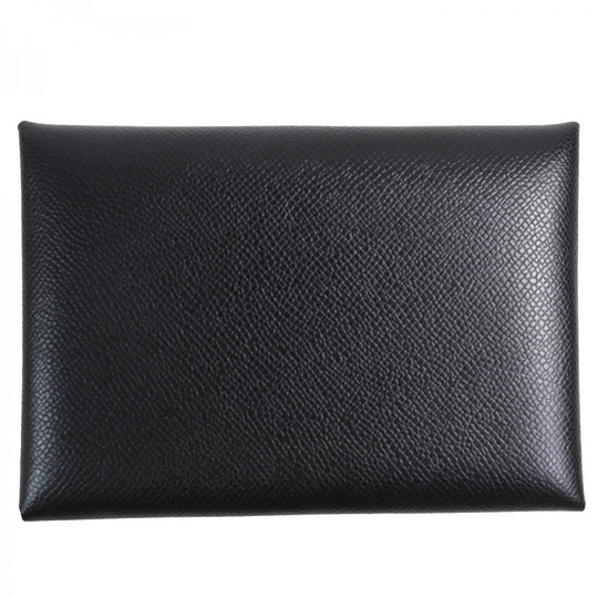 HERMES Coin case Main: Madame Veau black Calvi duo mens(Unisex) Used Authentic