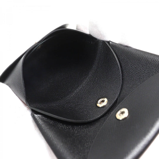 HERMES Coin case Main: Madame Veau black Calvi duo mens(Unisex) Used Authentic