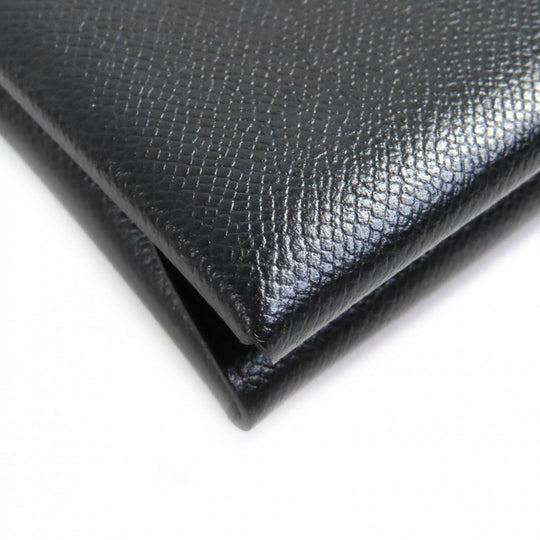 HERMES Coin case Main: Madame Veau black Calvi duo mens(Unisex) Used Authentic
