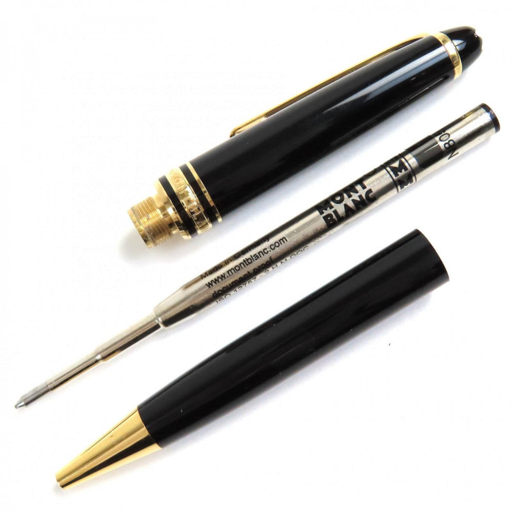 MONTBLANC Ballpoint pen Black Precious Rubbed Gin black Meisterstck Classic mens Used Authentic