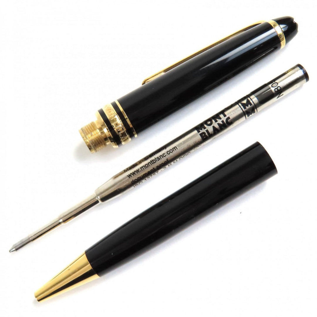 MONTBLANC Ballpoint pen Black Precious Rubbed Gin black Meisterstck Classic mens Used Authentic