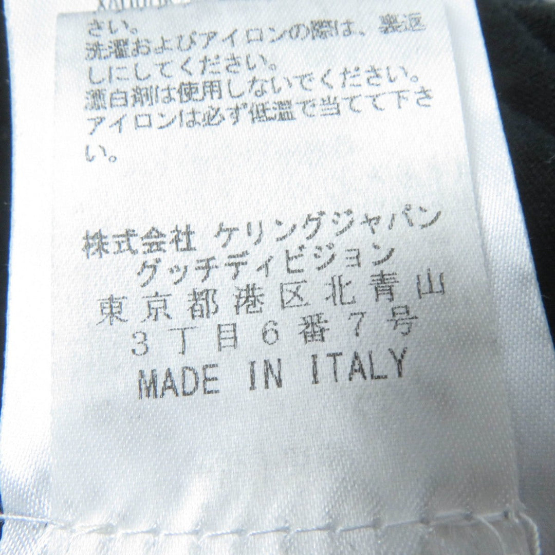 GUCCI Short sleeve T-shirt 457936 Main: 100% cotton, Part: 100% cotton, Part: 100% polyester black Floral Embroidery Tee mens S Used Authentic