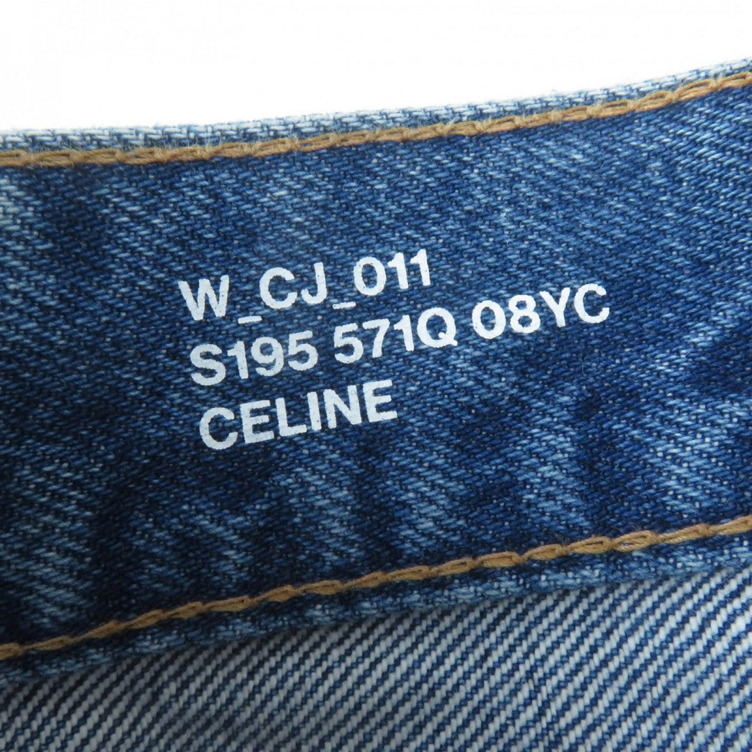 CELINE skirt S195 571Q 08YC Main: 100% cotton Indigo Women 28 Used Authentic