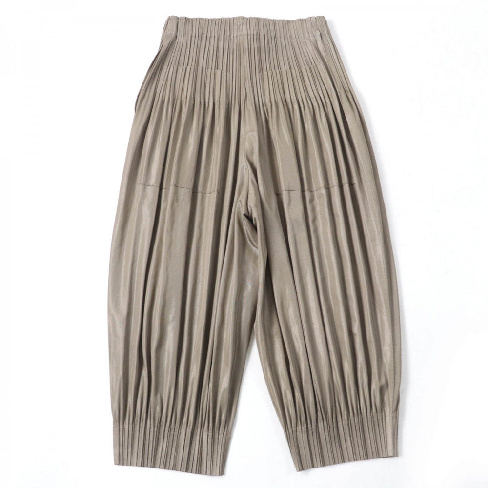 PLEATS PLEASE Saruel pants PP91-JF423 Main: 100% polyester Brown type Women 3 Used Authentic