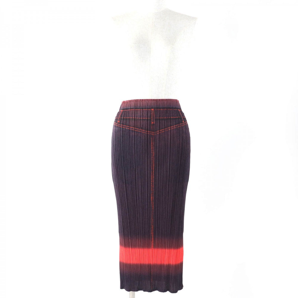PLEATS PLEASE Tight Skirt PP22-JG897 Main: 100% polyester Orange type Women 5 Used Authentic