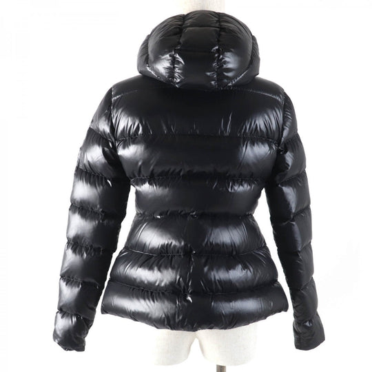 MONCLER Down jacket Main: 100% nylon, Lining: 100% nylon, Part: 100% nylon, Part: 100% nylon, Filling: 90% down black RHIN Women 2 Used Authentic