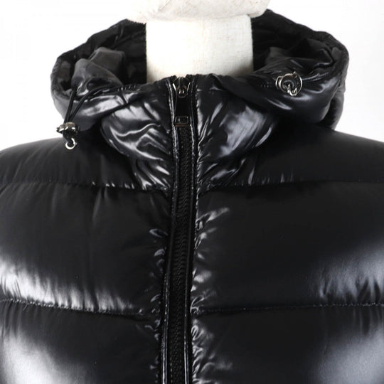MONCLER Down jacket Main: 100% nylon, Lining: 100% nylon, Part: 100% nylon, Part: 100% nylon, Filling: 90% down black RHIN Women 2 Used Authentic