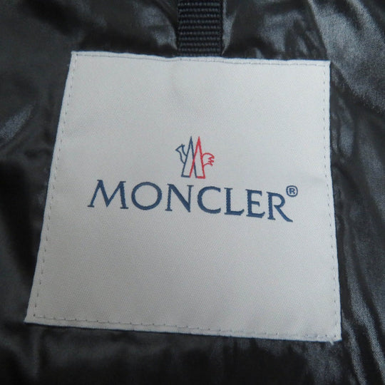 MONCLER Down jacket Main: 100% nylon, Lining: 100% nylon, Part: 100% nylon, Part: 100% nylon, Filling: 90% down black RHIN Women 2 Used Authentic
