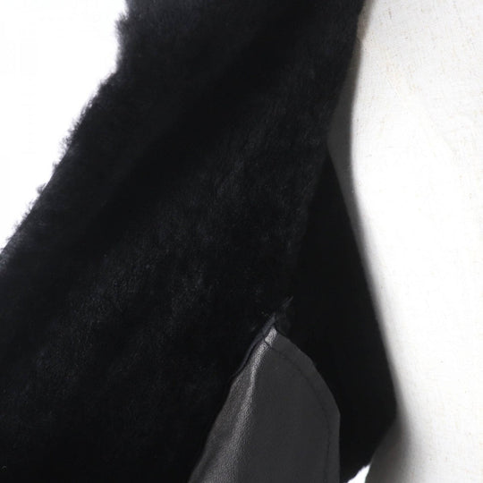 HELMUT LANG Mouton jacket Main: Sheep leather black Women Used Authentic