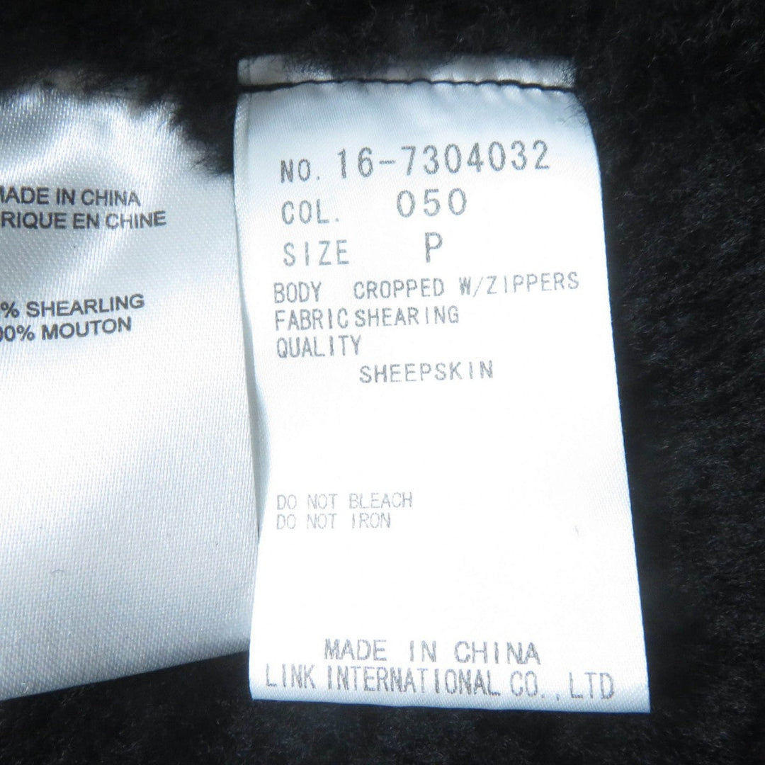 HELMUT LANG Mouton jacket Main: Sheep leather black Women Used Authentic