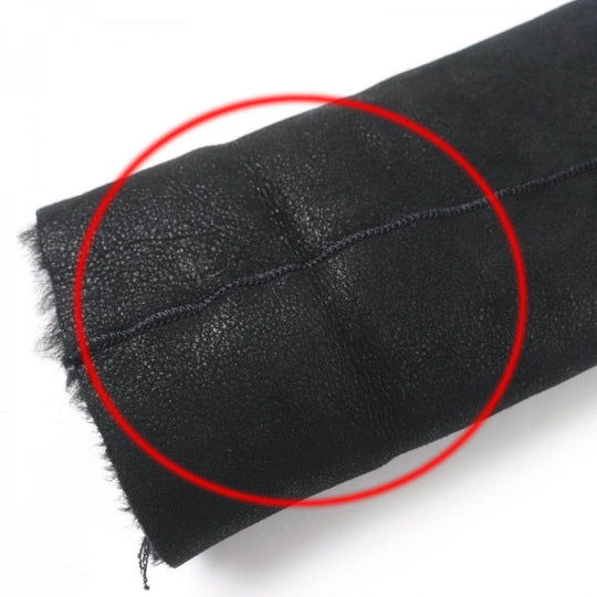 HELMUT LANG Mouton jacket Main: Sheep leather black Women Used Authentic