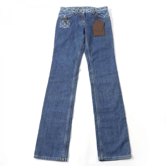 LOUIS VUITTON Denim pants Main: 100% cotton Indigo Women 38 Used Authentic