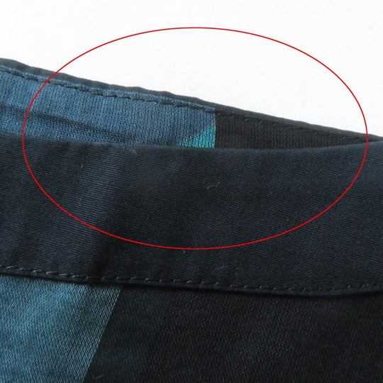 HERMES poncho Main: 100% cotton Green Black type clic clac click crack Women 34 Used Authentic