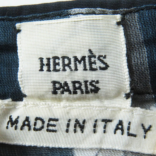 HERMES poncho Main: 100% cotton Green Black type clic clac click crack Women 34 Used Authentic