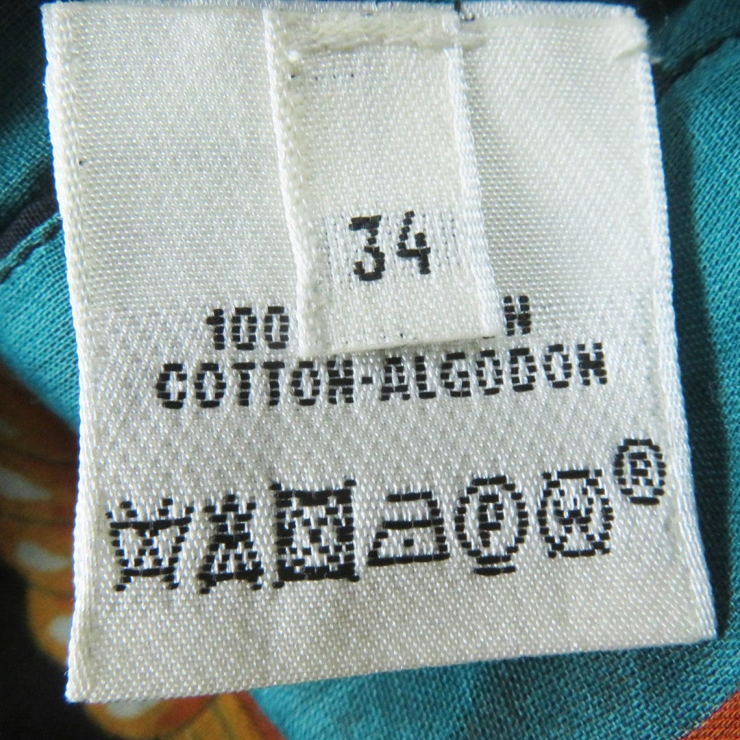 HERMES poncho Main: 100% cotton Green Black type clic clac click crack Women 34 Used Authentic