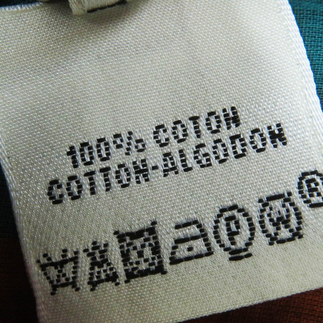 HERMES poncho Main: 100% cotton Green Black type clic clac click crack Women 34 Used Authentic