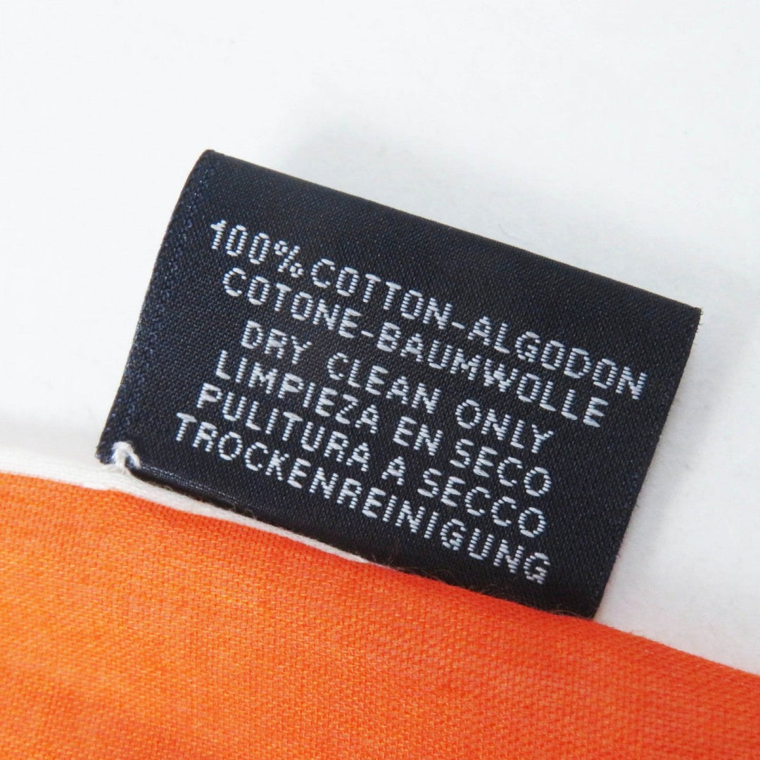 HERMES Stall Main: 100% cotton Orange Boite Naoussa Megaro mens Used Authentic