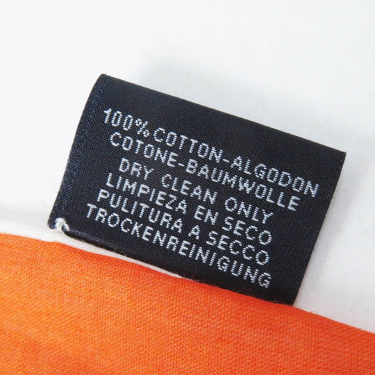 HERMES Stall Main: 100% cotton Orange Boite Naoussa Megaro mens Used Authentic