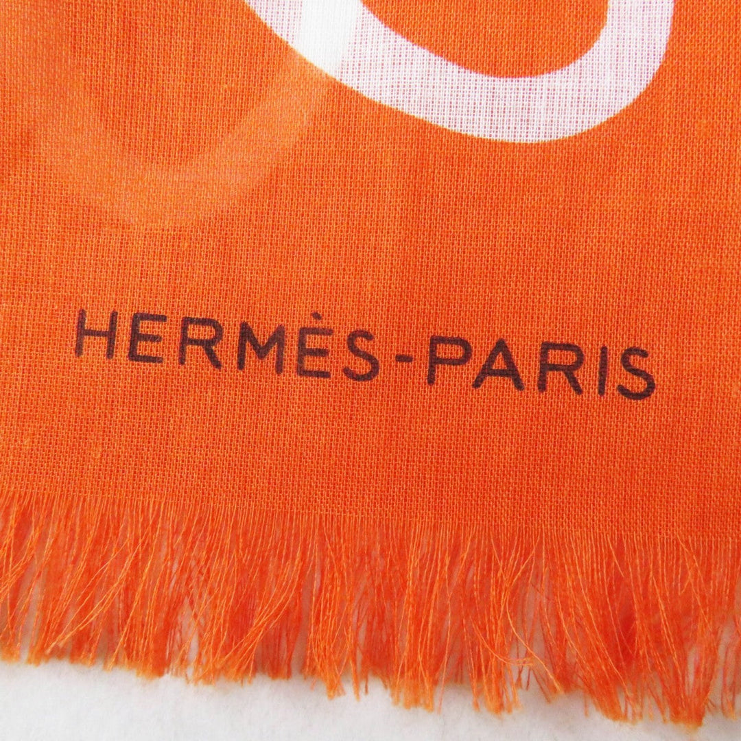 HERMES Stall Main: 100% cotton Orange Boite Naoussa Megaro mens Used Authentic