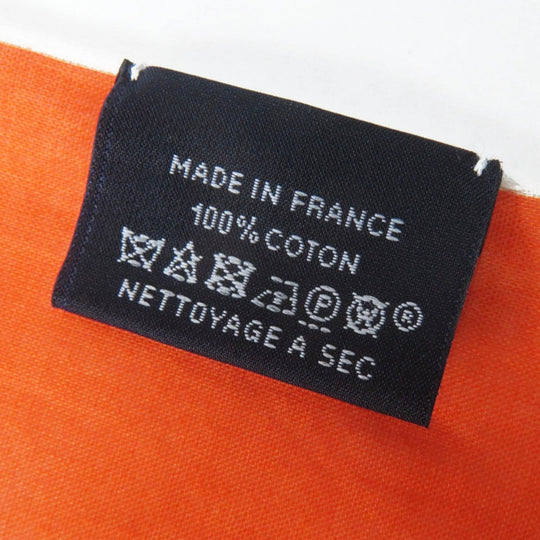 HERMES Stall Main: 100% cotton Orange Boite Naoussa Megaro mens Used Authentic
