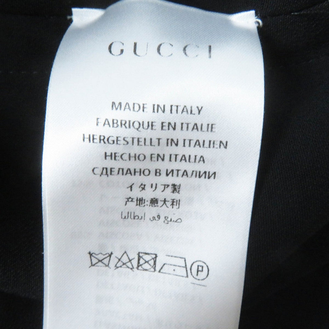 GUCCI one piece 528977 Main: 97% rayon, Main: 3% polyurethane, Part: 65% rayon, Part: 35% cotton black Women 36 Used Authentic