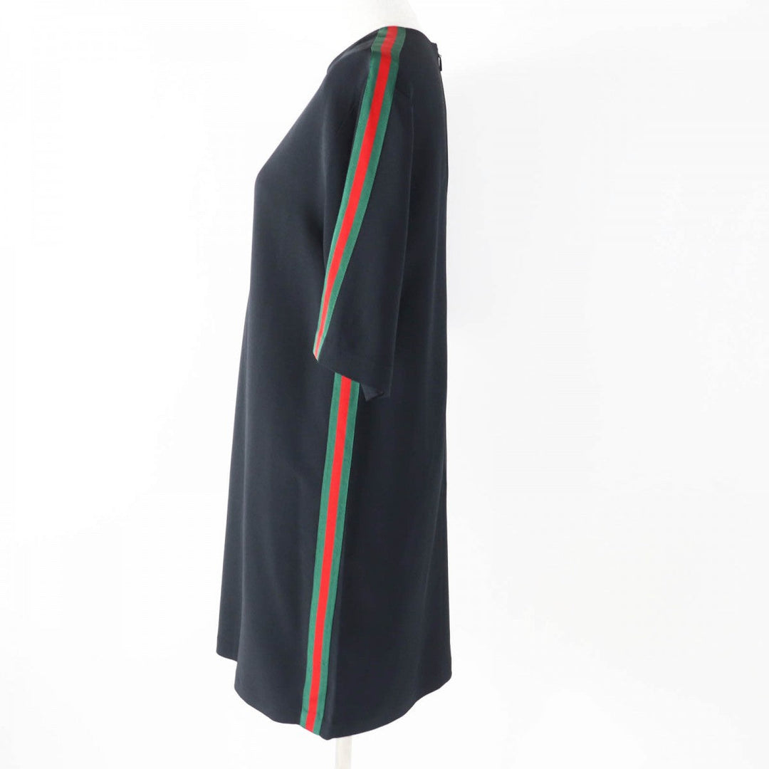 GUCCI one piece 528977 Main: 97% rayon, Main: 3% polyurethane, Part: 65% rayon, Part: 35% cotton black Women 36 Used Authentic