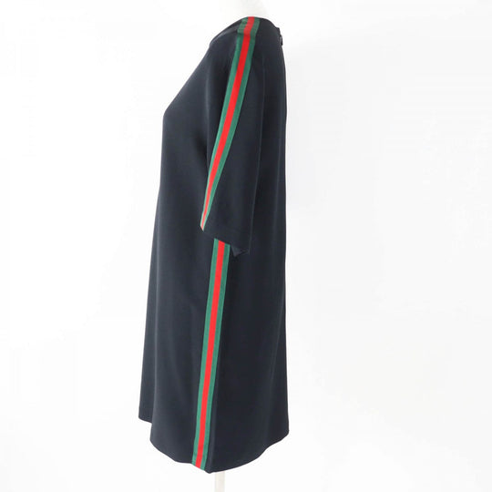 GUCCI one piece 528977 Main: 97% rayon, Main: 3% polyurethane, Part: 65% rayon, Part: 35% cotton black Women 36 Used Authentic