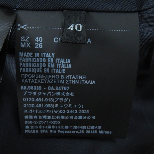 PRADA Jacket P524I Main: 100% cotton Black Orange White Women 40 Used Authentic
