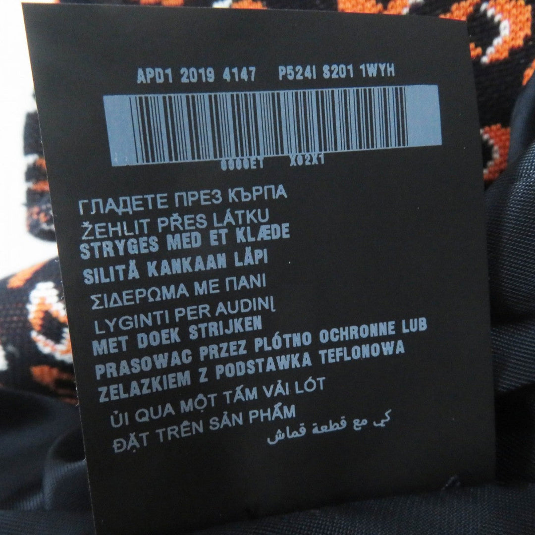 PRADA Jacket P524I Main: 100% cotton Black Orange White Women 40 Used Authentic