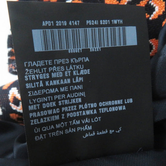 PRADA Jacket P524I Main: 100% cotton Black Orange White Women 40 Used Authentic