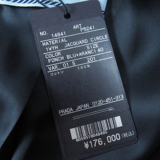 PRADA Jacket P524I Main: 100% cotton Black Orange White Women 40 Used Authentic