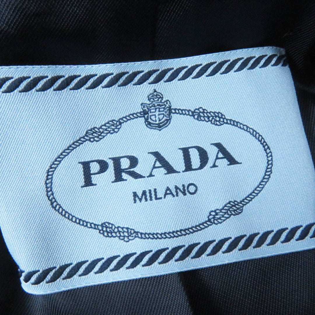 PRADA Jacket P524I Main: 100% cotton Black Orange White Women 40 Used Authentic