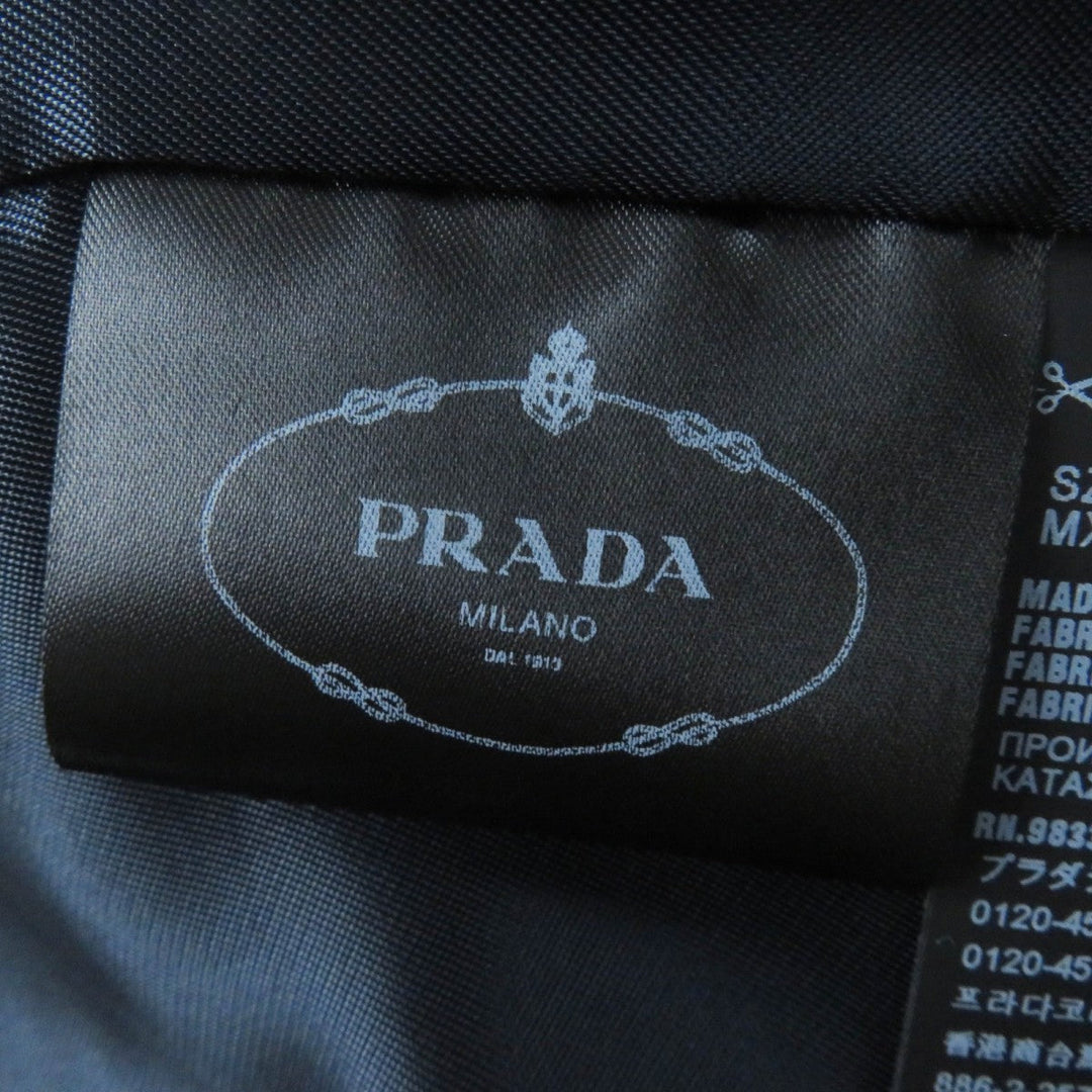 PRADA Jacket P524I Main: 100% cotton Black Orange White Women 40 Used Authentic