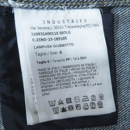 MONCLER Denim Jacket Main: 100% cotton, Part: 100% nylon, Part: 100% nylon Indigo blue LAMPUSA Women Used Authentic