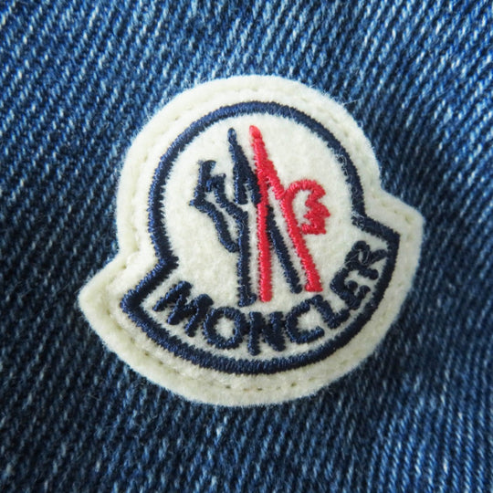 MONCLER Denim Jacket Main: 100% cotton, Part: 100% nylon, Part: 100% nylon Indigo blue LAMPUSA Women Used Authentic