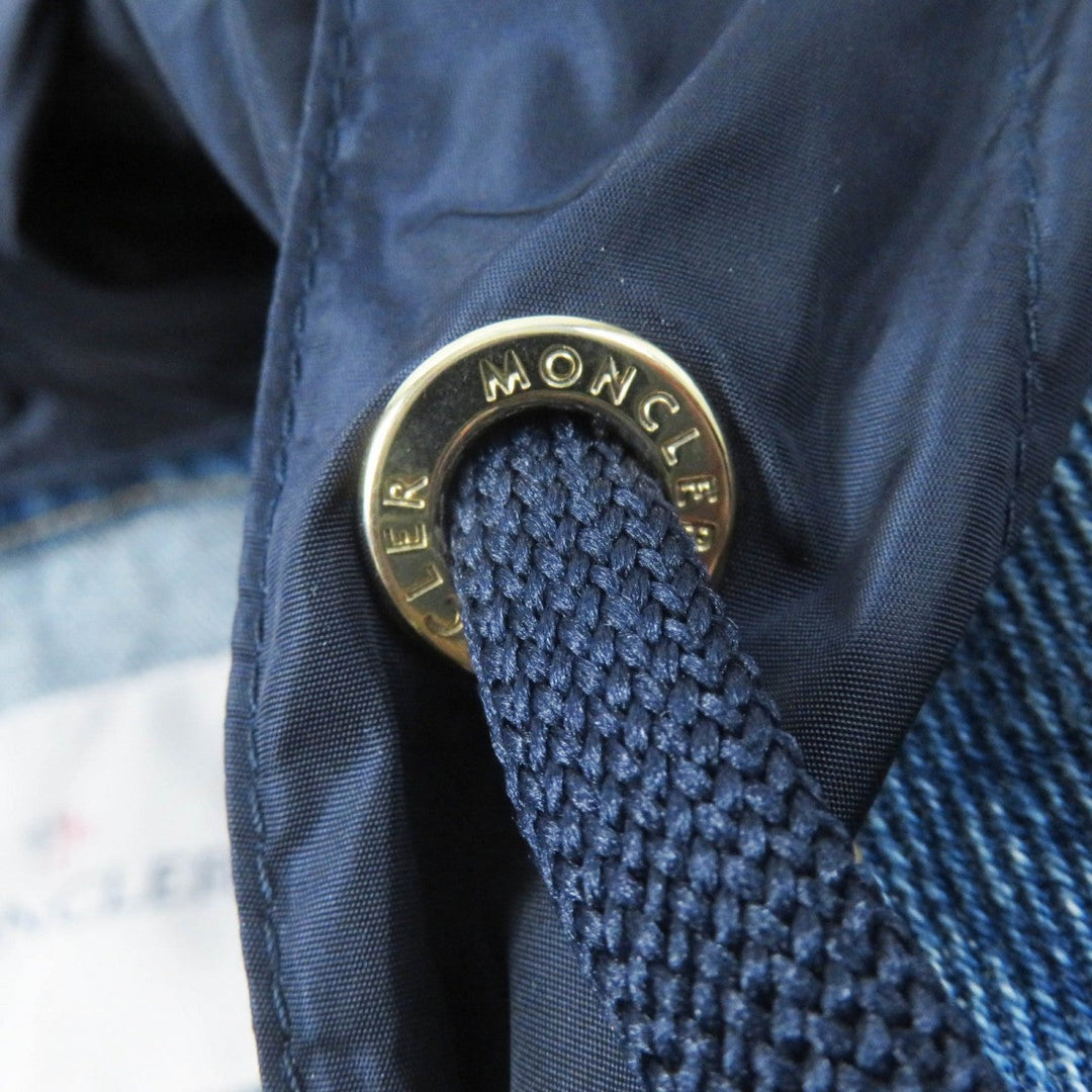 MONCLER Denim Jacket Main: 100% cotton, Part: 100% nylon, Part: 100% nylon Indigo blue LAMPUSA Women Used Authentic