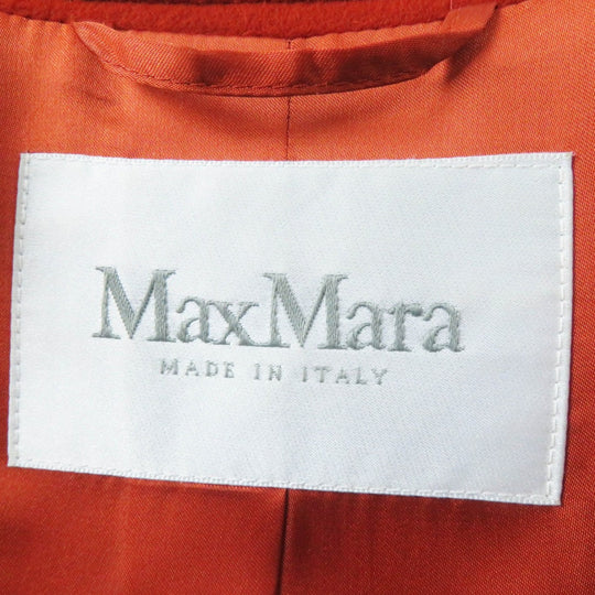 MAX MARA coat Main: 90% wool, Main: 10% cashmere, Lining: 70% acetate, Lining: 30% cupra terracotta White tag Women 36 Used Authentic