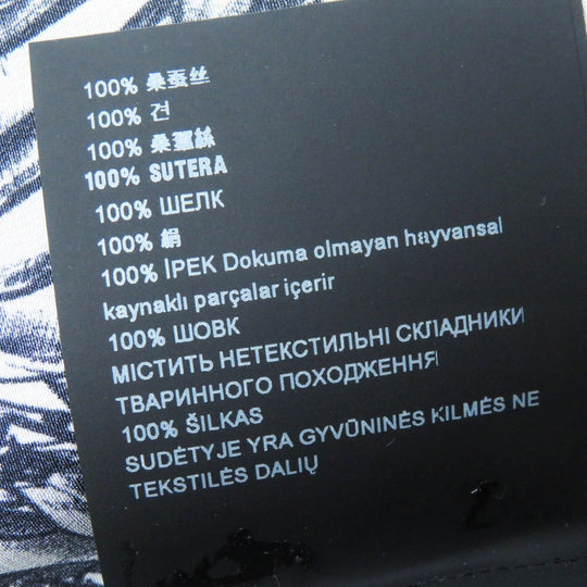 PRADA Long sleeve shirt P491C Main: 100% silk Black White Women 36 Used Authentic